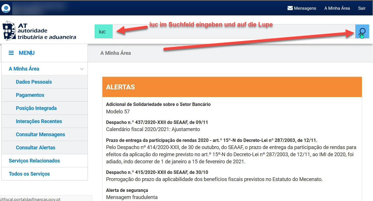 Leben in Portugal - wie bezahle ich die Kfz-Steuer IUC | Portugalforum ...